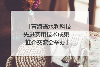 青海省水利科技先进实用技术成果推介交流会举办