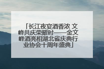 长江夜宴酒香浓 文峰共庆荣耀时——金文峰酒亮相湖北省庆典行业协会十周年盛典