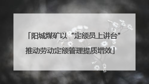 阳城煤矿以“定额员上讲台”推动劳动定额管理提质增效