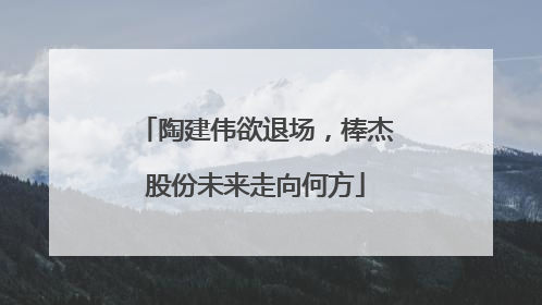 陶建伟欲退场，棒杰股份未来走向何方