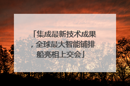 集成最新技术成果，全球最大智能铺排船亮相上交会