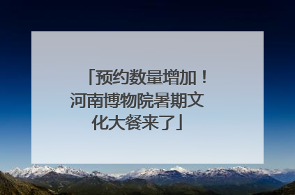 预约数量增加！河南博物院暑期文化大餐来了