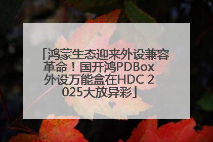 鸿蒙生态迎来外设兼容革命！国开鸿PDBox外设万能盒在HDC 2025大放异彩