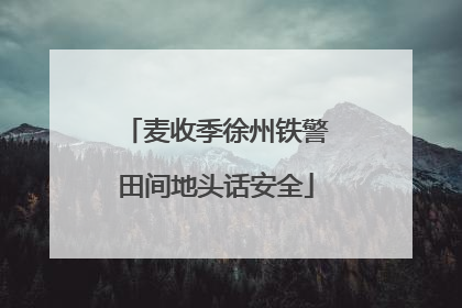 麦收季徐州铁警田间地头话安全