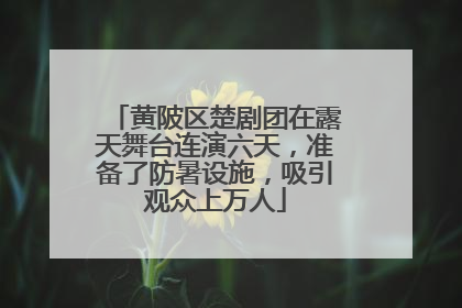 黄陂区楚剧团在露天舞台连演六天，准备了防暑设施，吸引观众上万人
