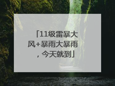 11级雷暴大风+暴雨大暴雨，今天就到