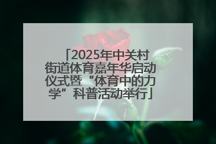 2025年中关村街道体育嘉年华启动仪式暨“体育中的力学”科普活动举行