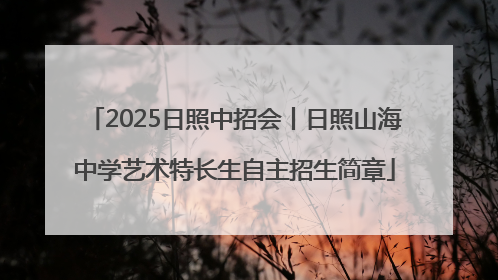 2025日照中招会丨日照山海中学艺术特长生自主招生简章