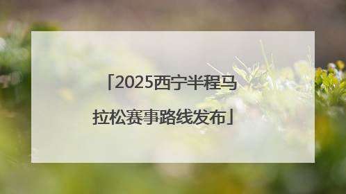 2025西宁半程马拉松赛事路线发布