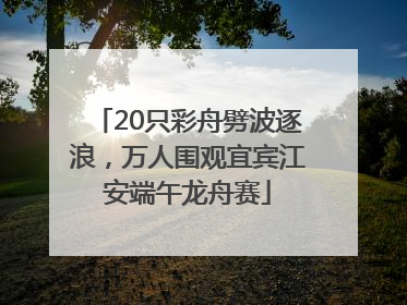20只彩舟劈波逐浪，万人围观宜宾江安端午龙舟赛