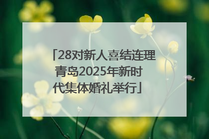 28对新人喜结连理 青岛2025年新时代集体婚礼举行