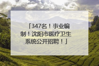 347名！事业编制！沈阳市医疗卫生系统公开招聘！