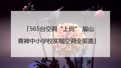 565台空调“上岗” 眉山青神中小学校实现空调全覆盖