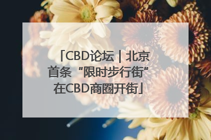 CBD论坛｜北京首条“限时步行街”在CBD商圈开街
