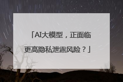 AI大模型，正面临更高隐私泄露风险？