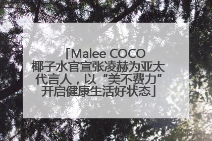 Malee COCO椰子水官宣张凌赫为亚太代言人，以“美不费力”开启健康生活好状态